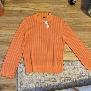 J. Crew Vibrant Orange Cowl Neck Sweater